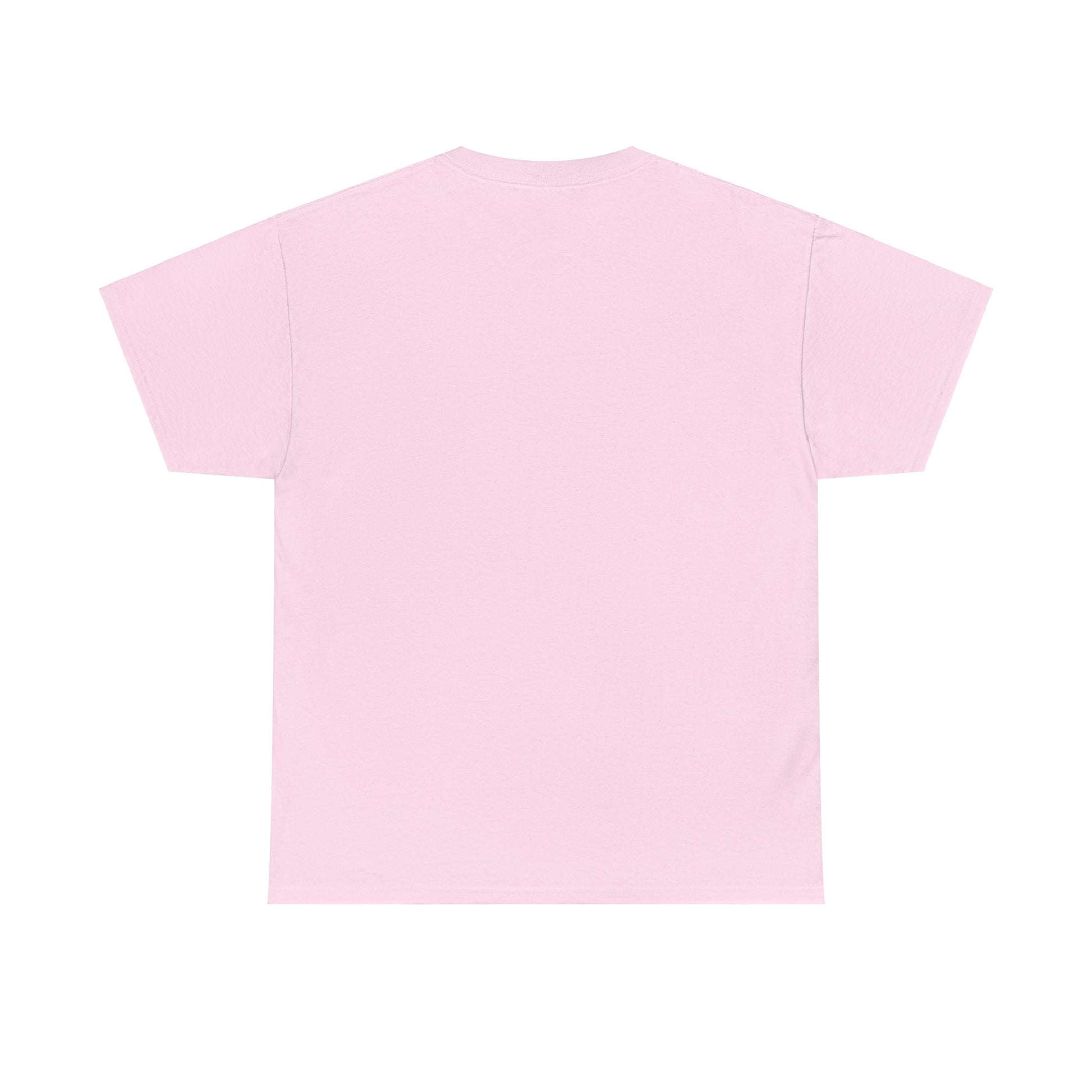 Back view of a cozy pink holiday mug t-shirt, perfect for festive Christmas beverages and treats.