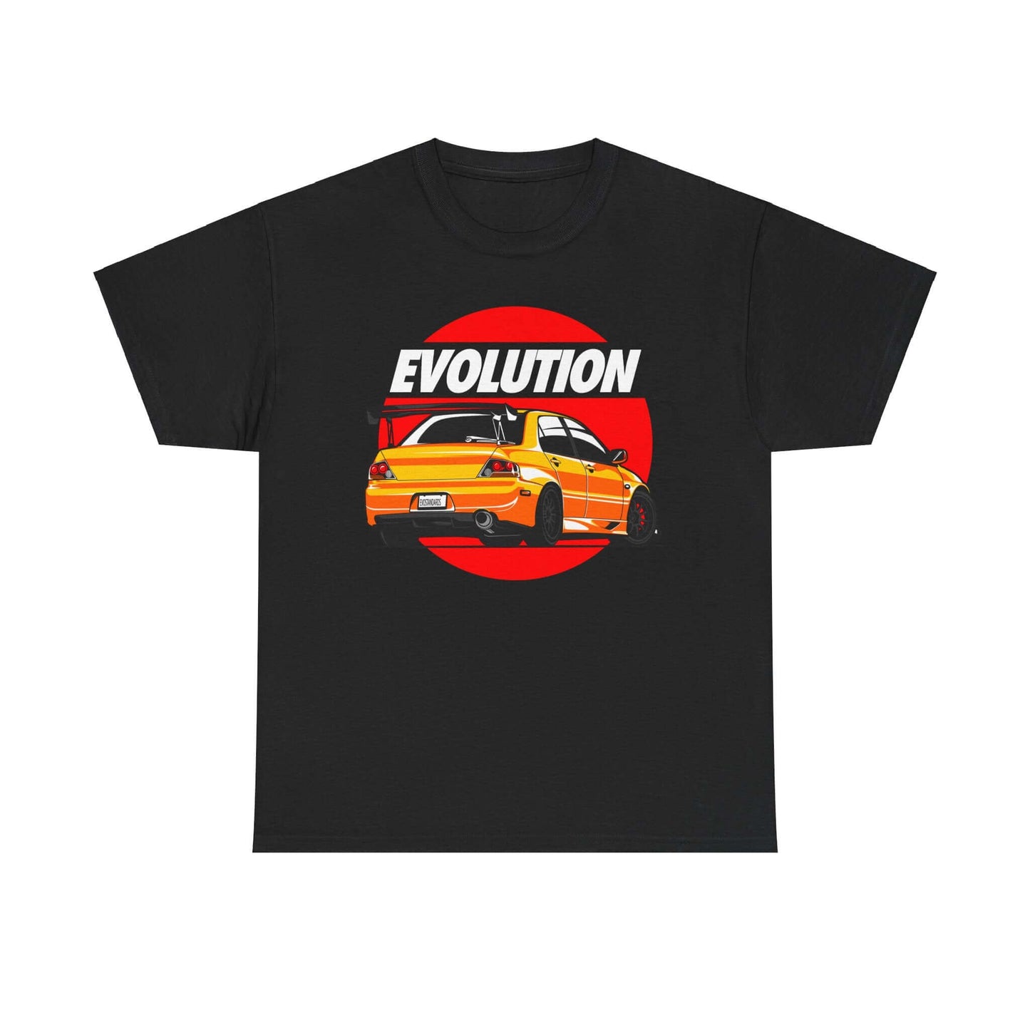 Rally Car Evolution Tee, Performance Vehicle T-shirt, Yellow Sports Car Enthusiast Top