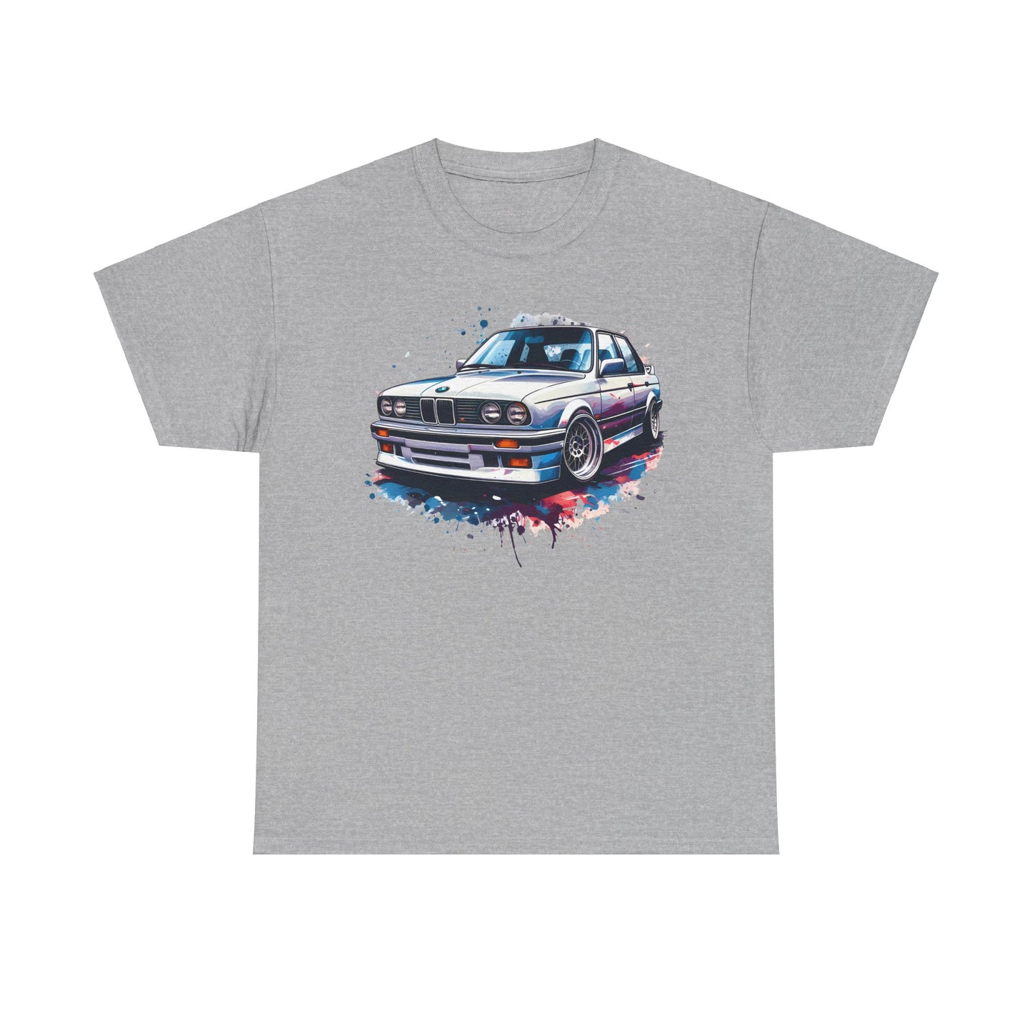 T-Shirt - Dynamic BMW Art Print, Vibrant 3 Series Illustration,