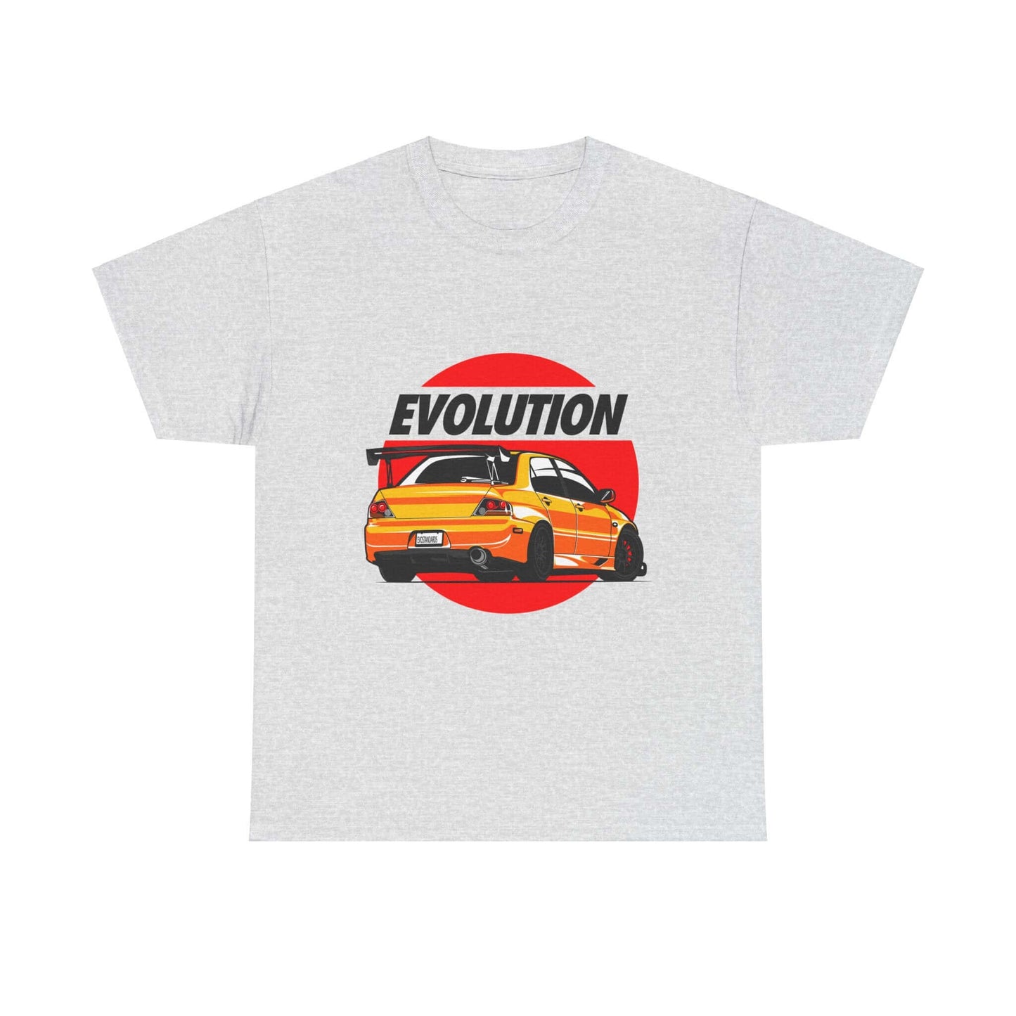 Rally Car Evolution Tee, Performance Vehicle T-shirt, Yellow Sports Car Enthusiast Top