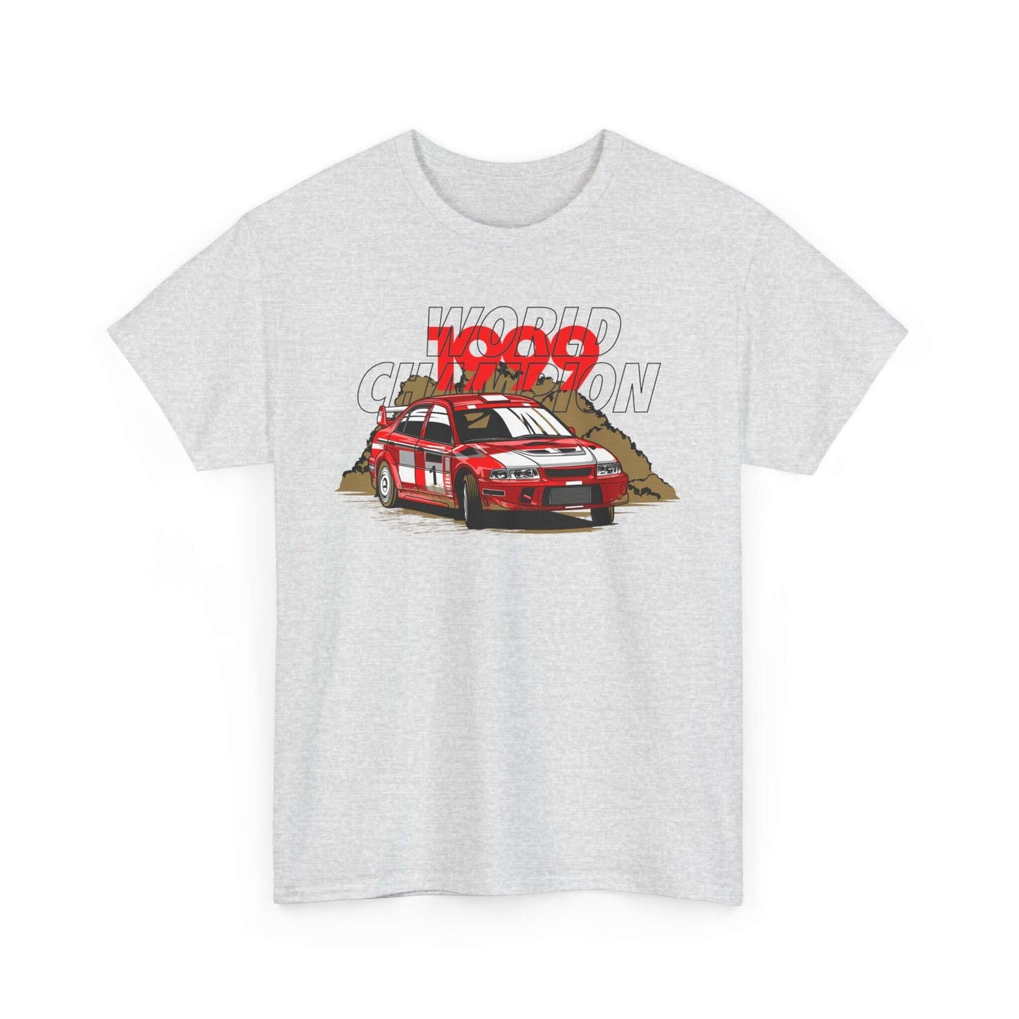 Rally Car World Champion Tee, Motorsport Victory Shirt, Red Race Car Apparel