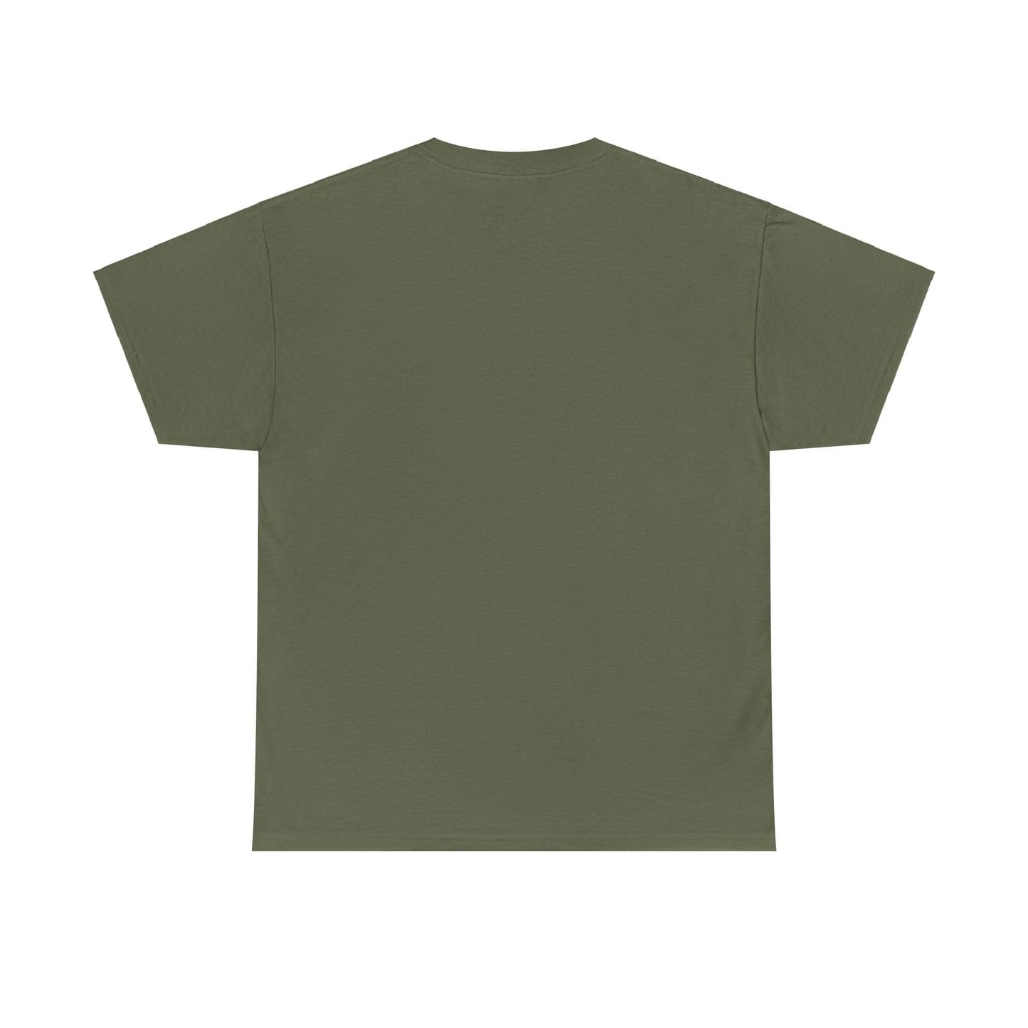 Back view of the sustainable Bling Hip Bear tee in olive green, perfect for casual wear and a unique wardrobe addition.