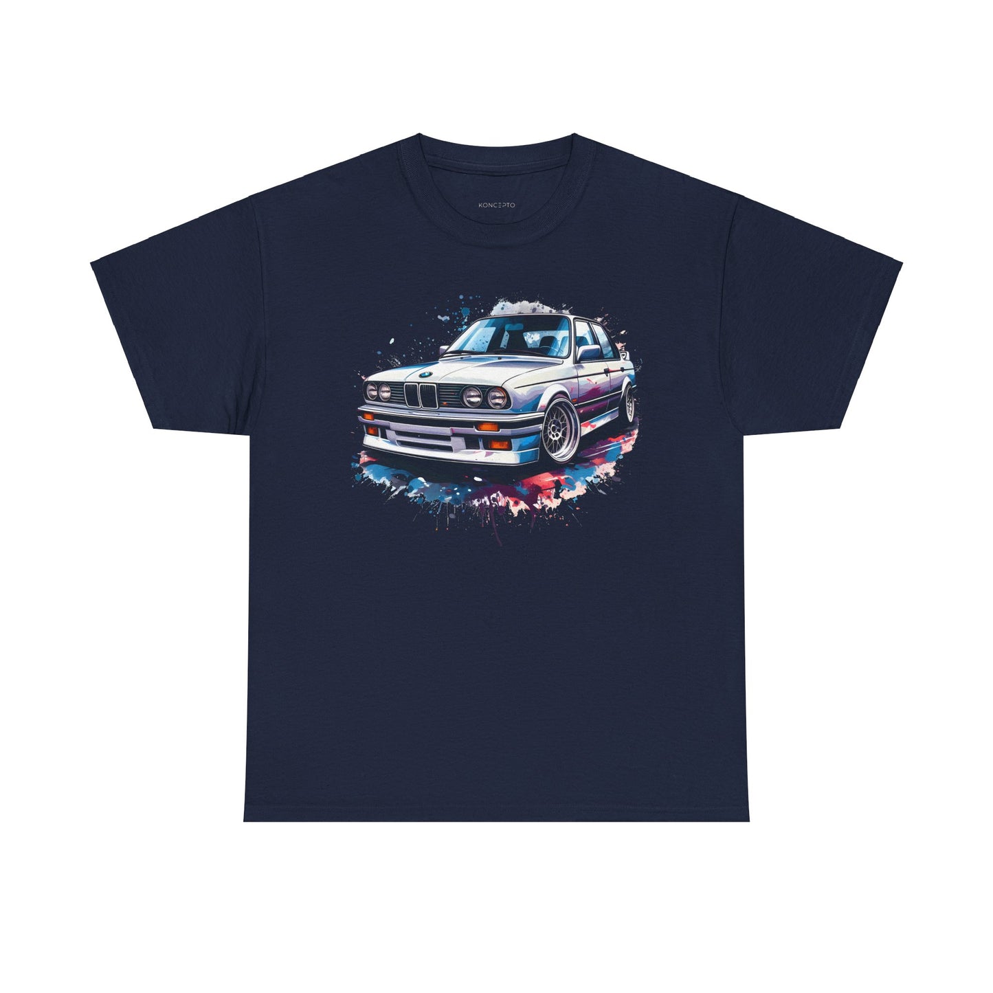 T-Shirt - Dynamic BMW Art Print, Vibrant 3 Series Illustration,