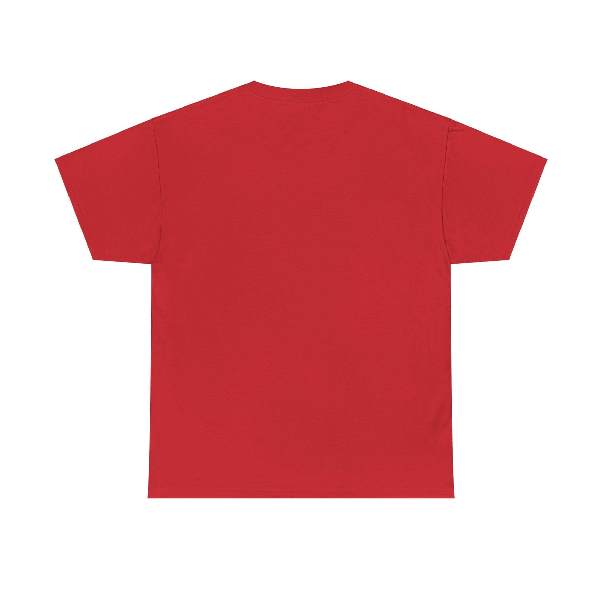 Back view of Cupid's Favorite T-Shirt in vibrant red, perfect for a romantic Valentine's Day outfit.