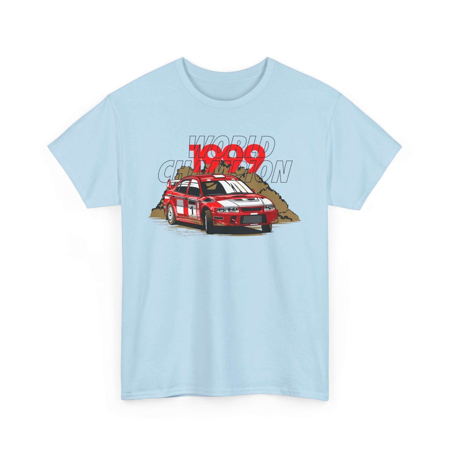 Rally Car World Champion Tee, Motorsport Victory Shirt, Red Race Car Apparel