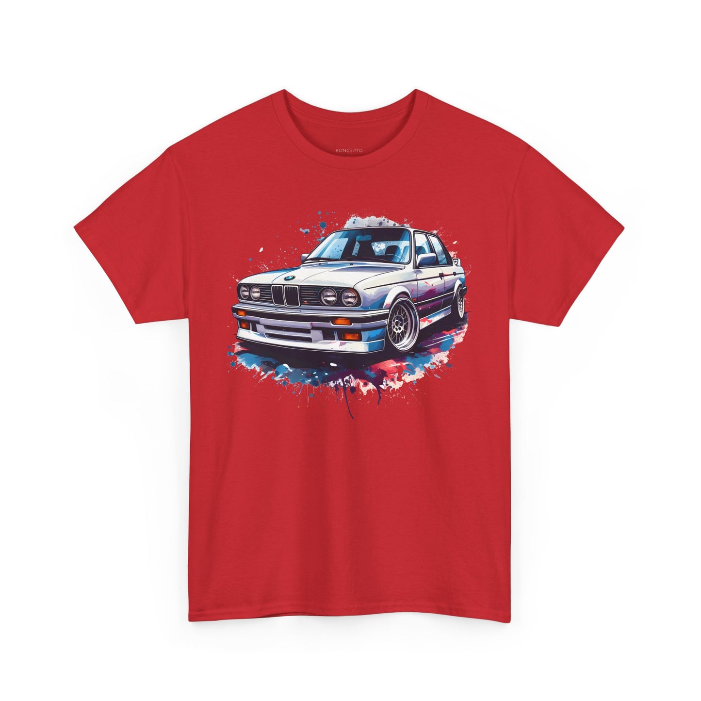 T-Shirt - Dynamic BMW Art Print, Vibrant 3 Series Illustration,