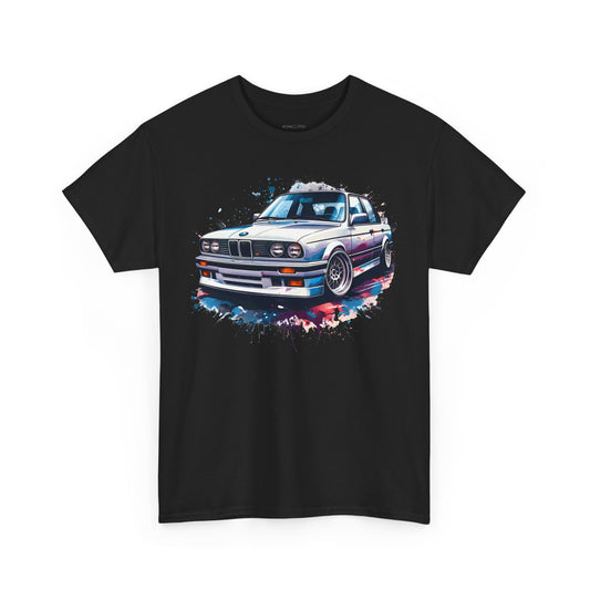 T-Shirt - Dynamic BMW Art Print, Vibrant 3 Series Illustration,