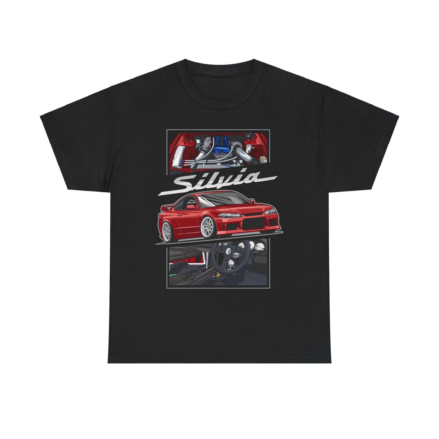 JDM Nissan Silvia Cartoon T-Shirt, Drift Car Tee, unique and stylish T-shirt from our collection.