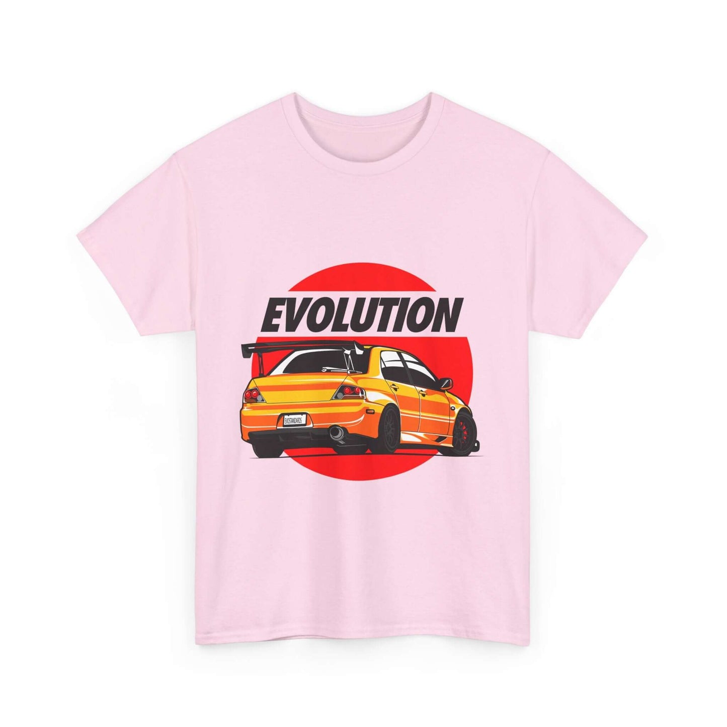 Rally Car Evolution Tee, Performance Vehicle T-shirt, Yellow Sports Car Enthusiast Top