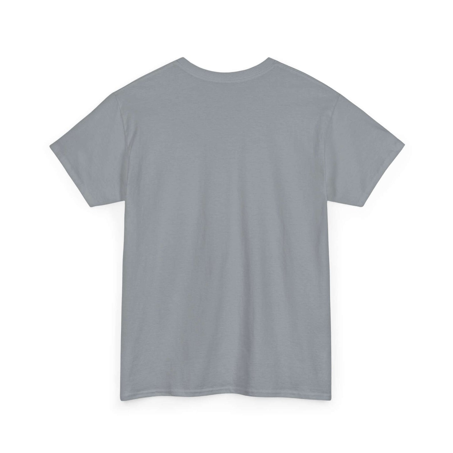 Back view of light gray unisex "Bah Humbug" tee featuring a classic crew neckline and relaxed fit for comfort.