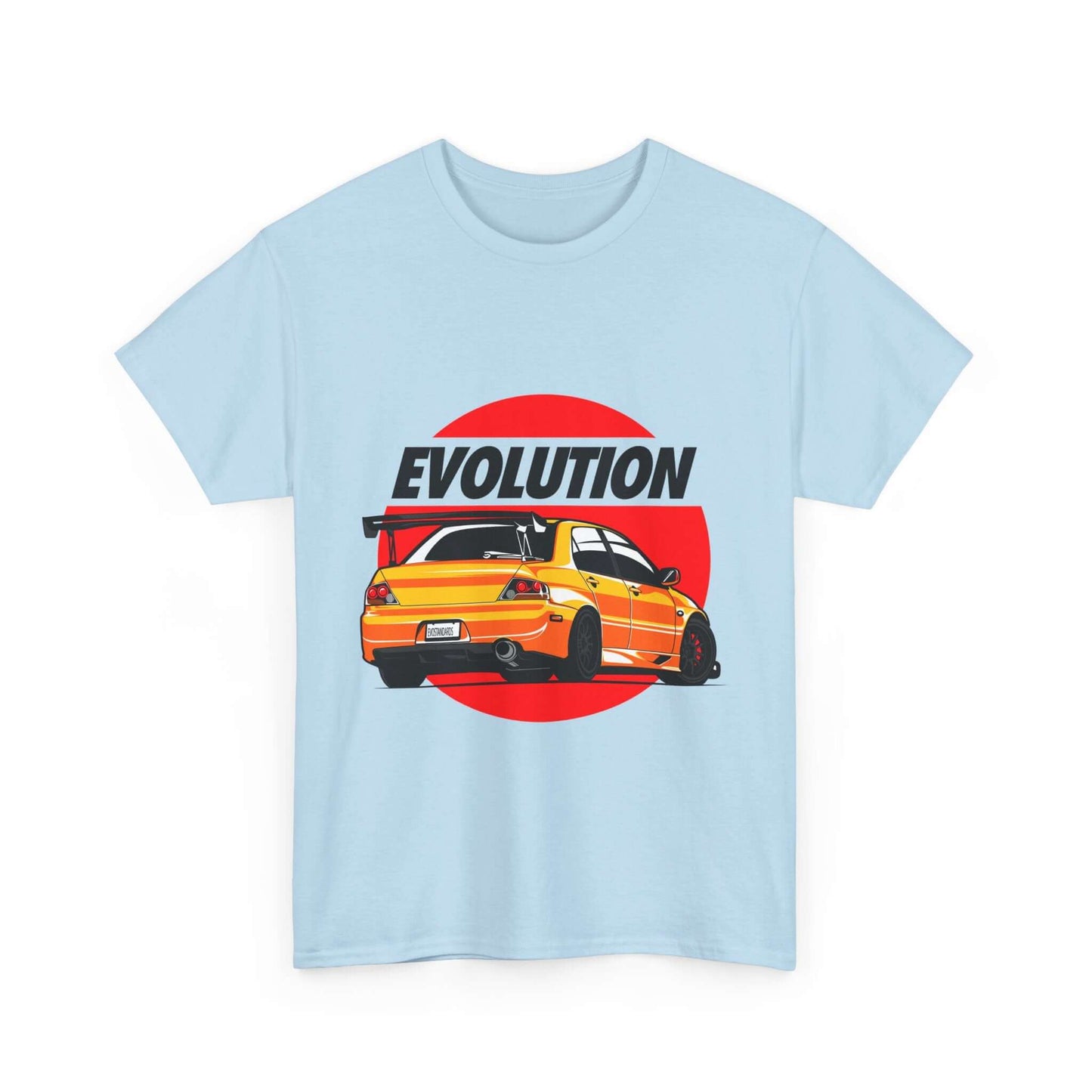 Rally Car Evolution Tee, Performance Vehicle T-shirt, Yellow Sports Car Enthusiast Top