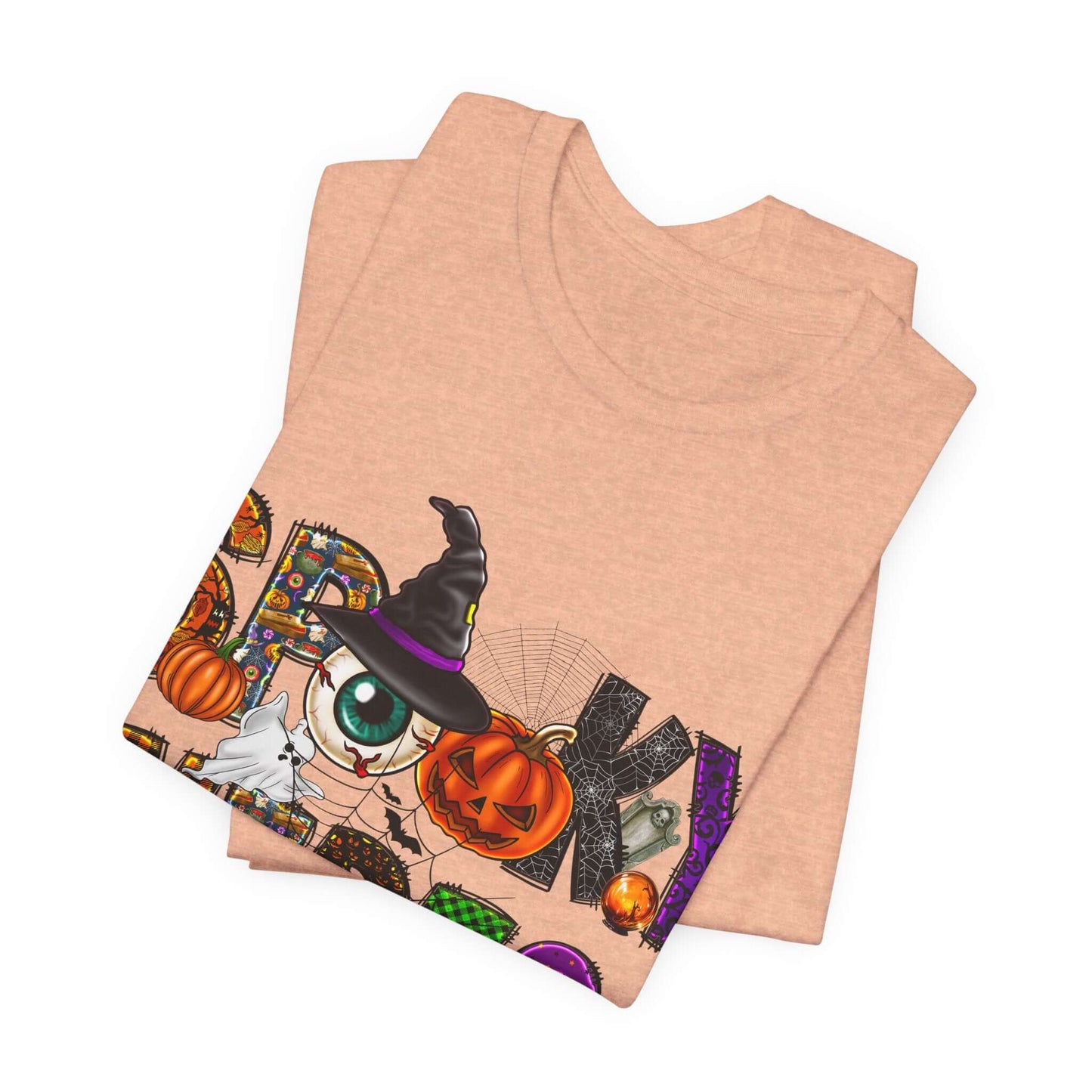 Halloween Vibes Women's T-shirt - Spooky Mischievous Goblins and Fluttering Bats - Cartoon Scary Tee for Halloween Outfits and Tingling Fun.