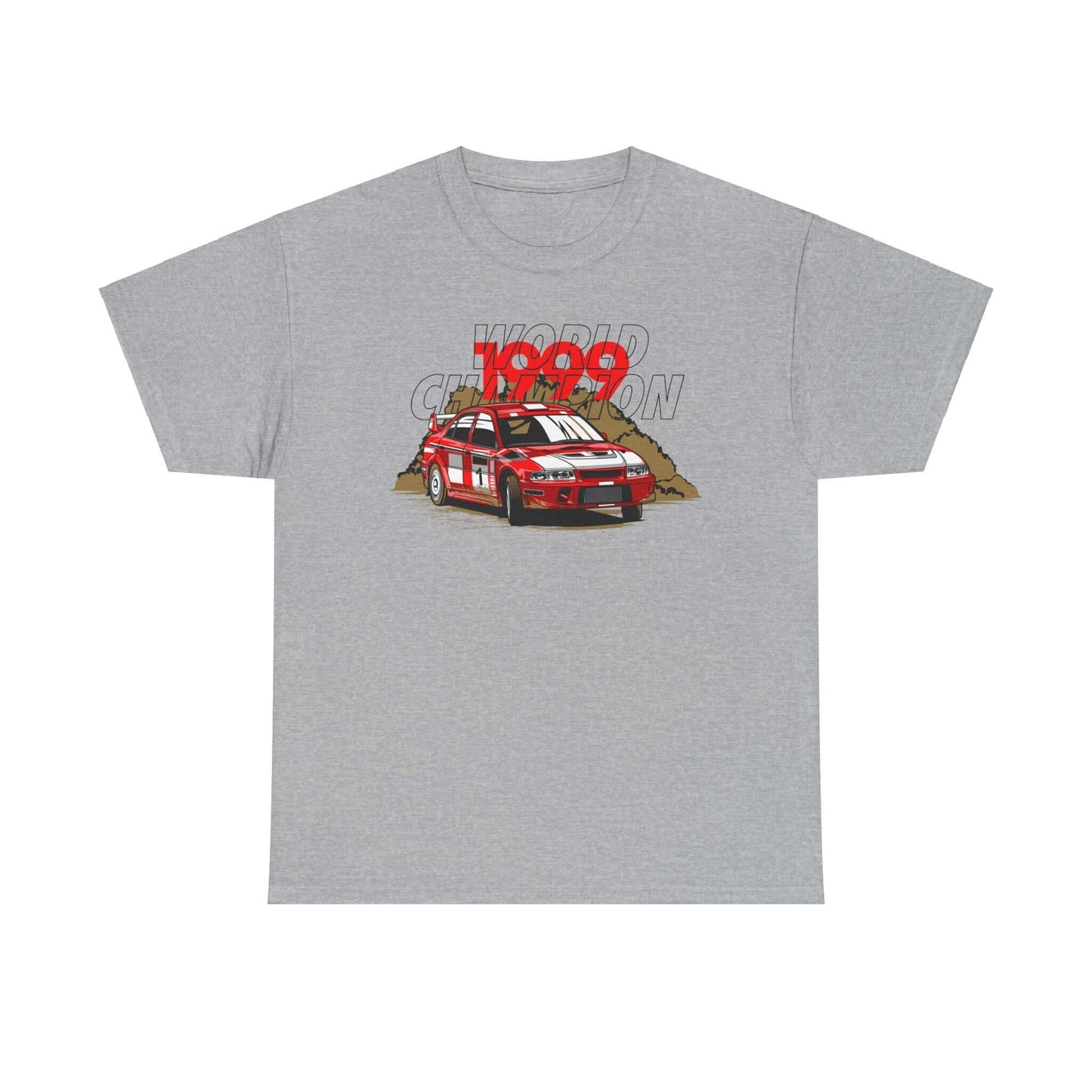 Rally Car World Champion Tee, Motorsport Victory Shirt, Red Race Car Apparel