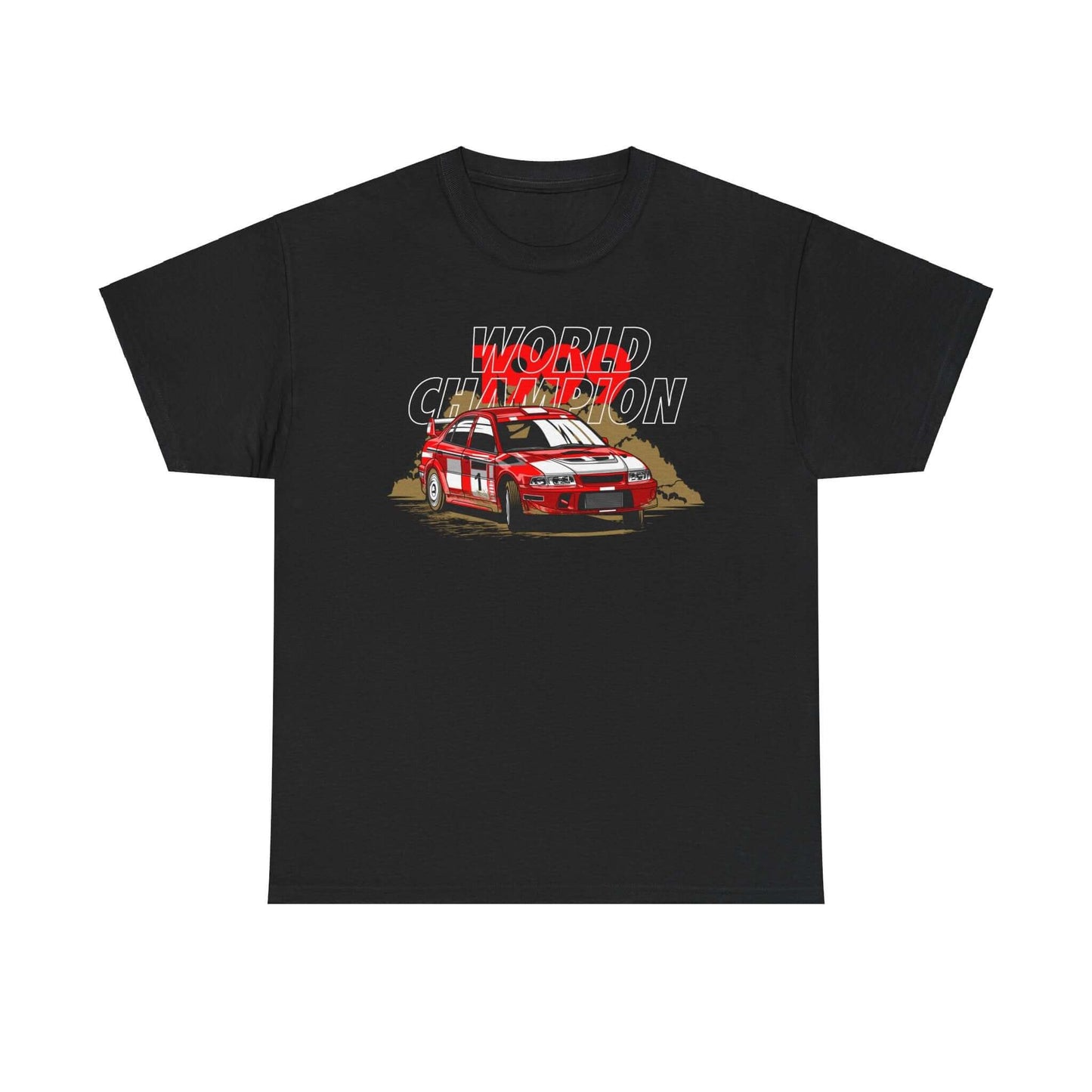 Rally Car World Champion Tee, Motorsport Victory Shirt, Red Race Car Apparel