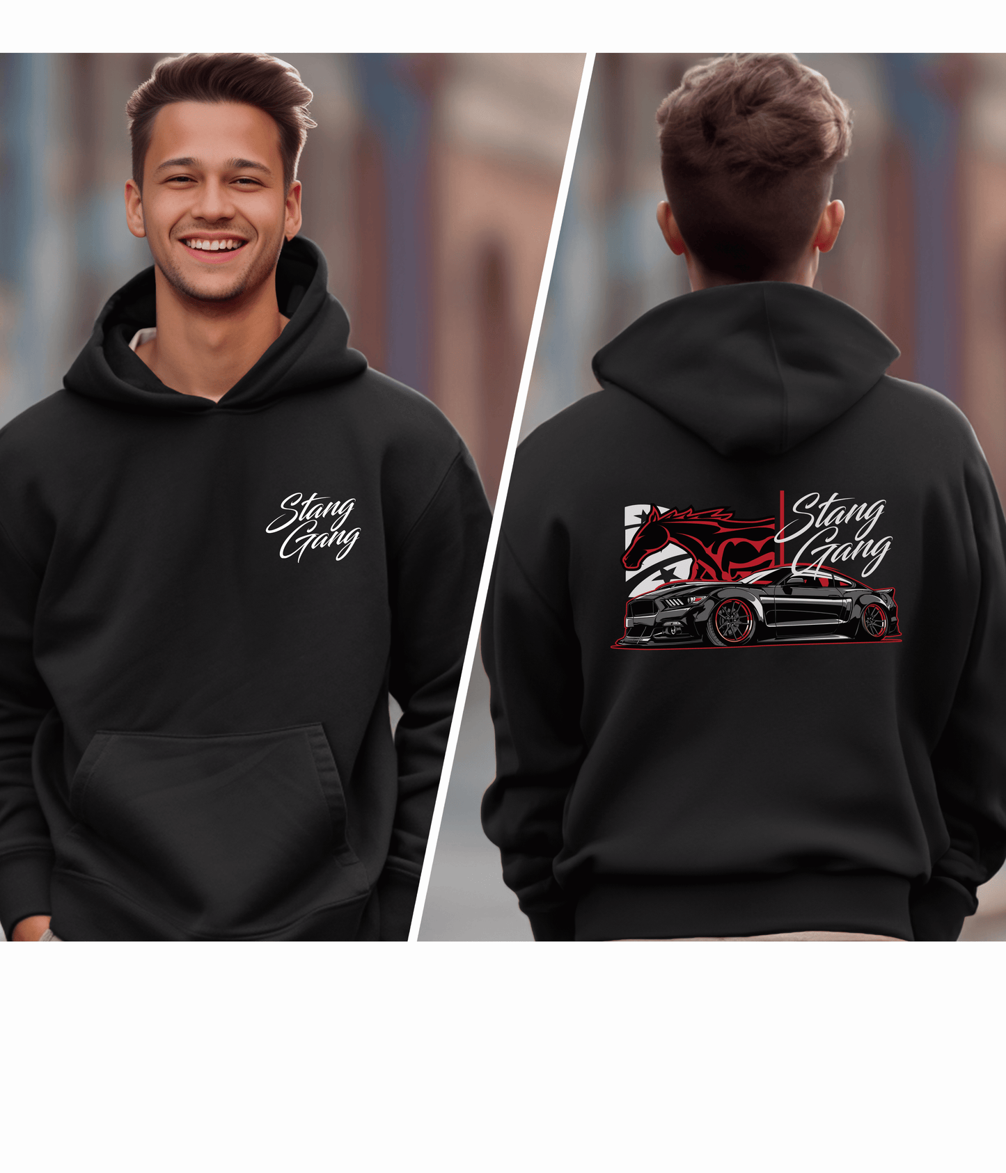 Hooded Sweatshirt - Stang Gang Muscle Car Lovers